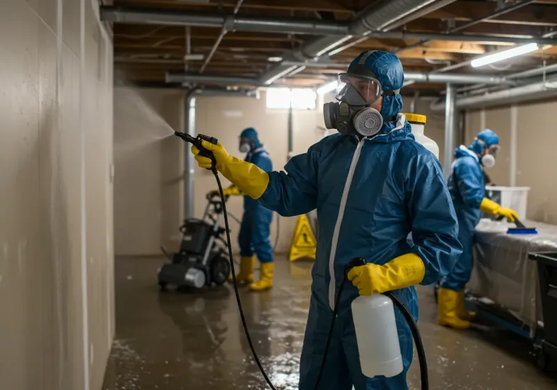 Basement Sanitization and Antimicrobial Treatment process in Castle Hayne, NC